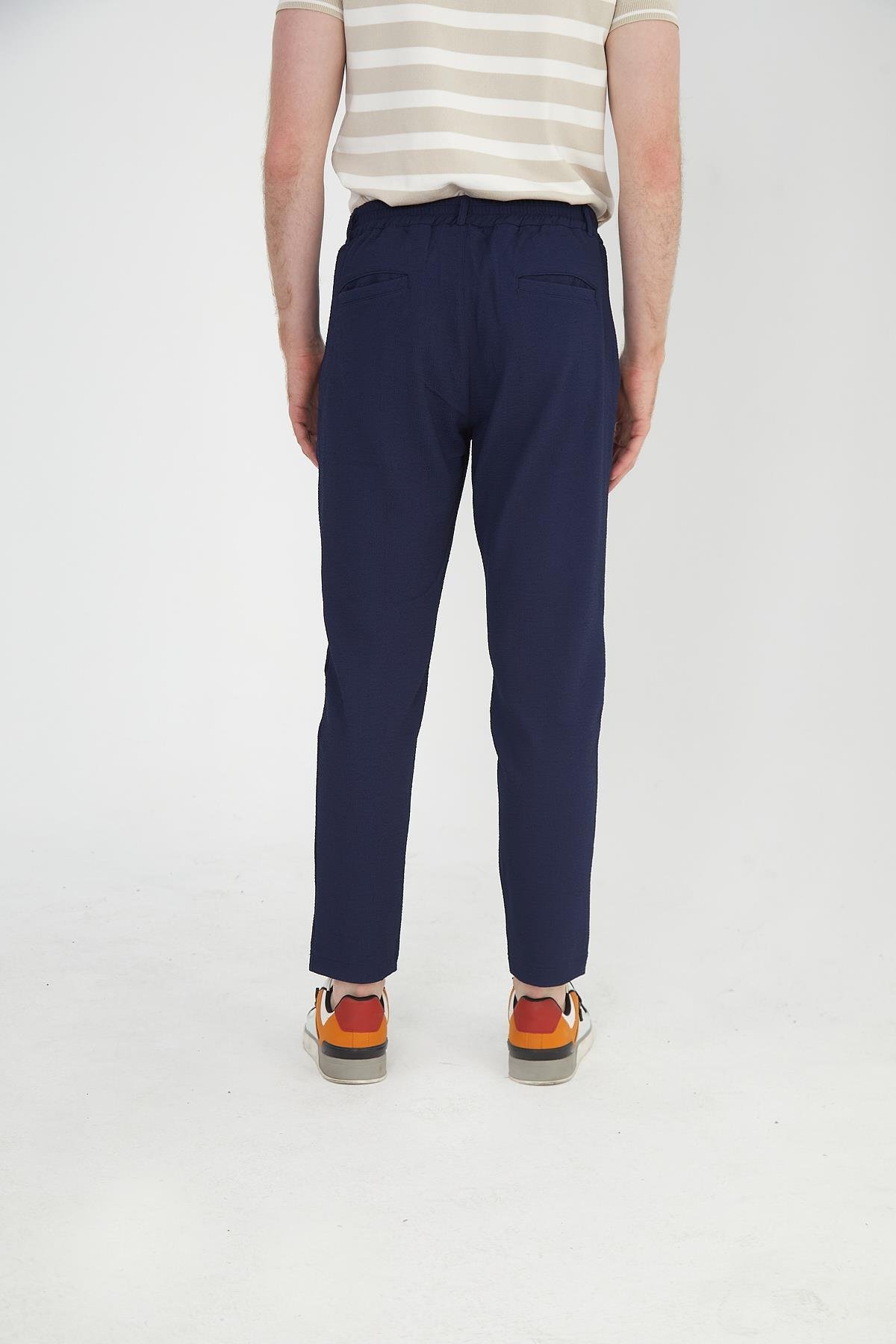 CEKMON Erkek Regular Fit Fermuarlı ve Bağcıklı Rahat Jogger Pantolon 