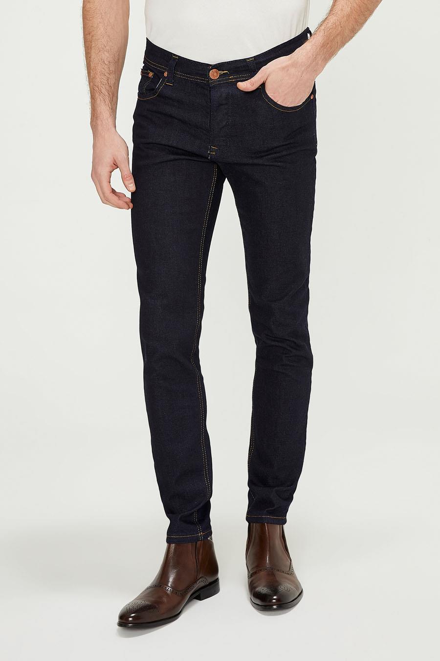 CEKMON Erkek Slim Fit Boru Paça Rahat Likralı Kot Pantolon 