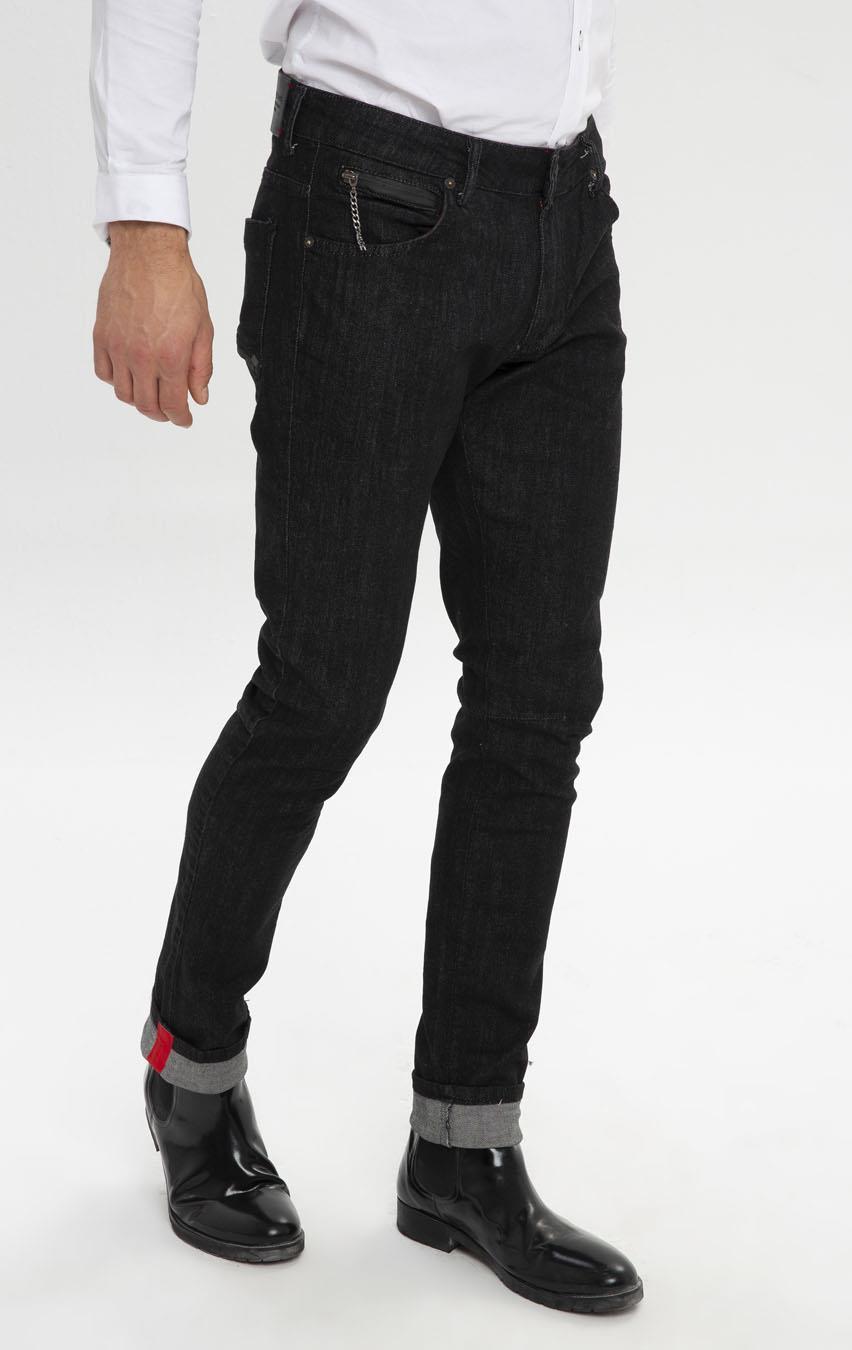 CEKMON Erkek Slim Fit Düz Renk Likralı Jean Kot Pantolonu 