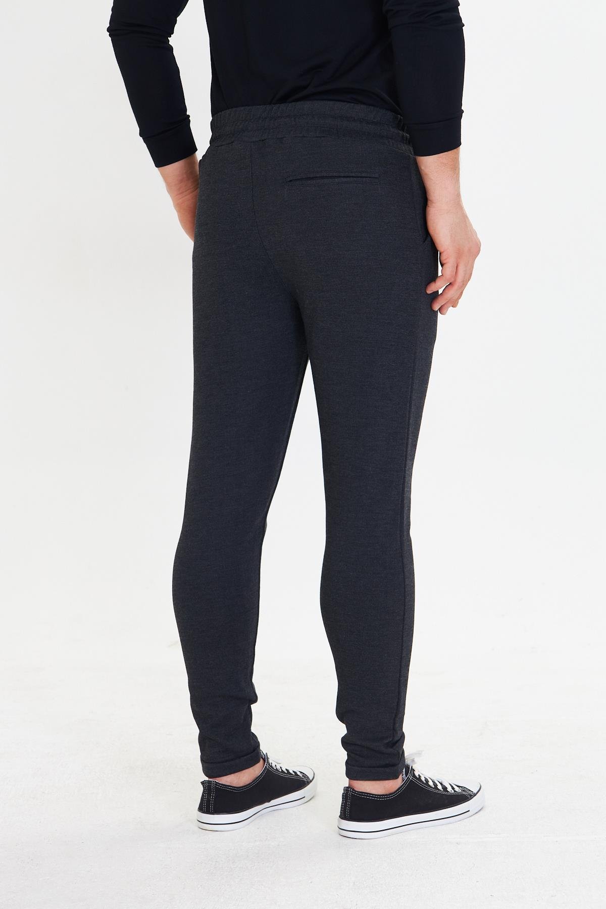 Erkek Polycotton Jogger Pantalon Siyah 5801-S