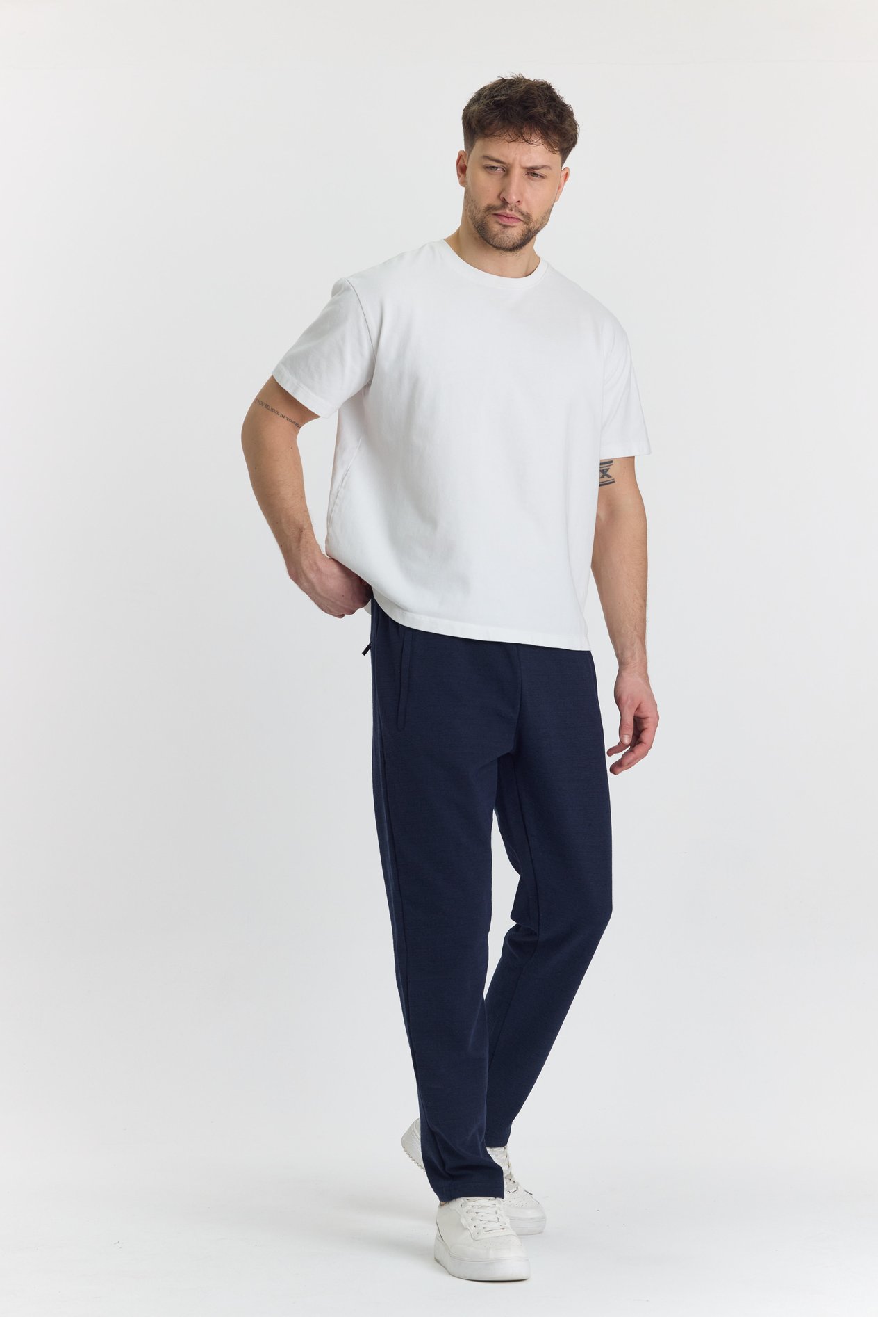 Erkek Polycotton Eşofman Altı Lacivert 5802-L
