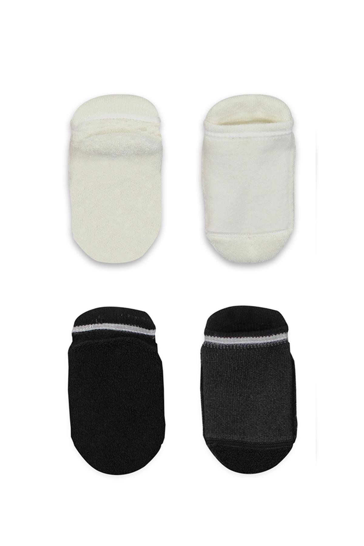 ÇORAPBistyleBistyle Organik 2li Bebek Çocuk Taban Altı Havlu Kaymaz Sneakers Çorap