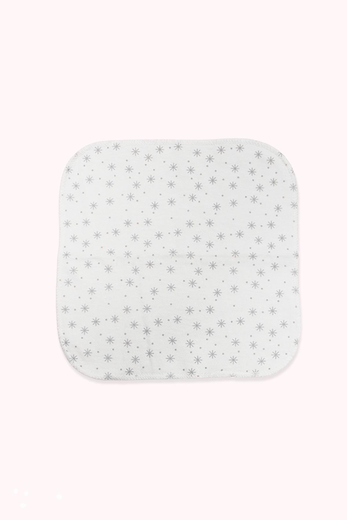 MENDİLBistyleBistyle Organik Bebek 6lı Penye Ağız Mendil Stars Kutulu 20*20 cm Gri