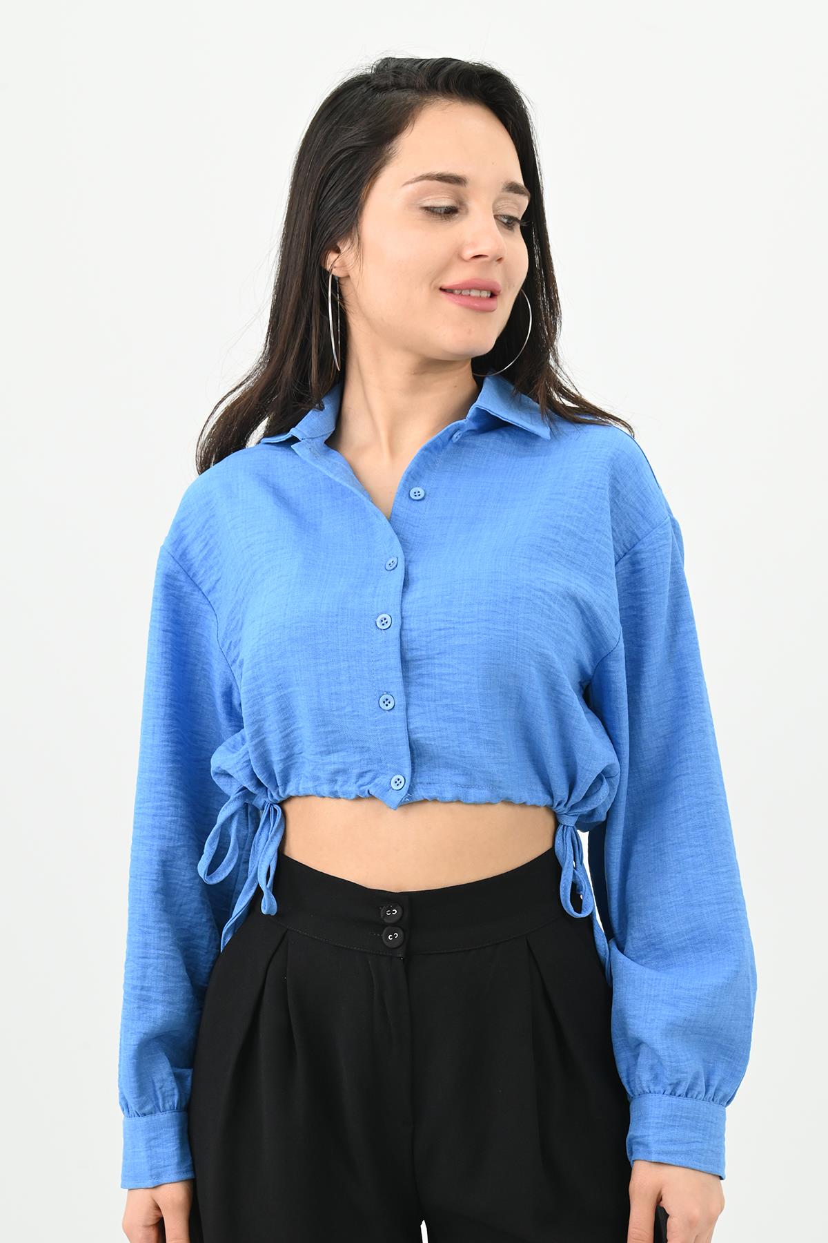 Kadın Crop Gömlek 1729-24