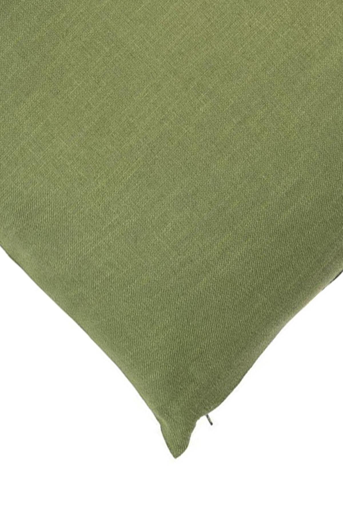 Çimen Yeşil 50*50 cm Kare Kırlent Kılıfı