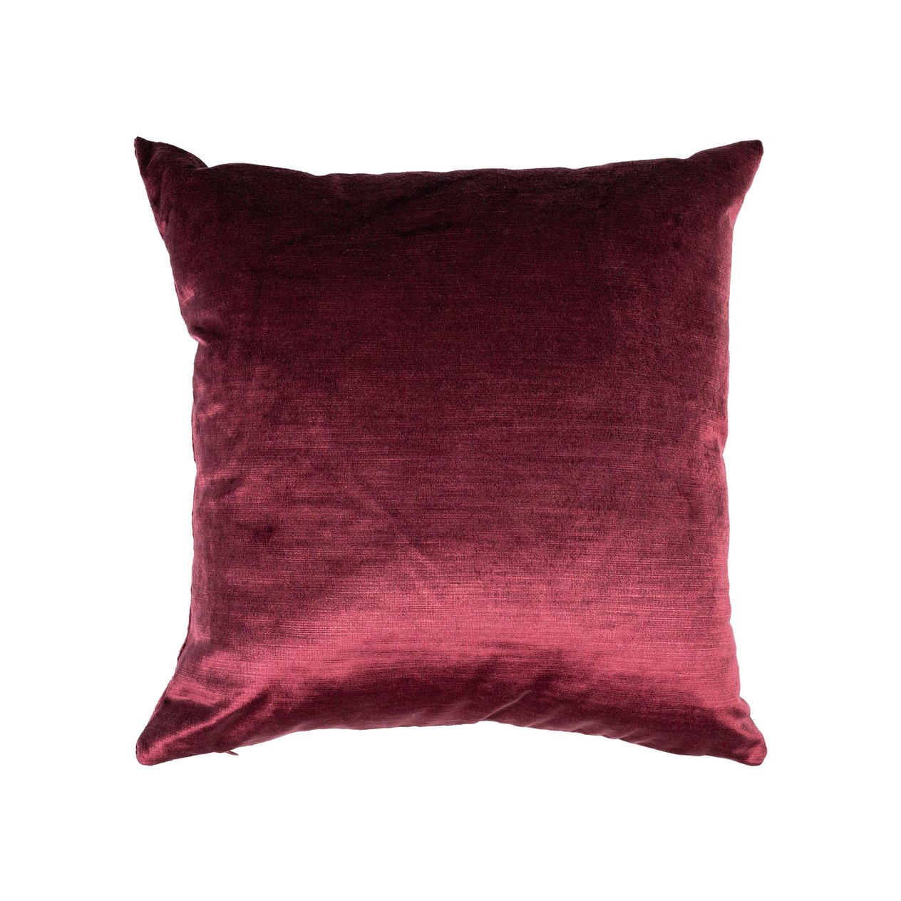 Parlak Kadife Bordo 45x45 cm Kare Kırlent Kılıfı