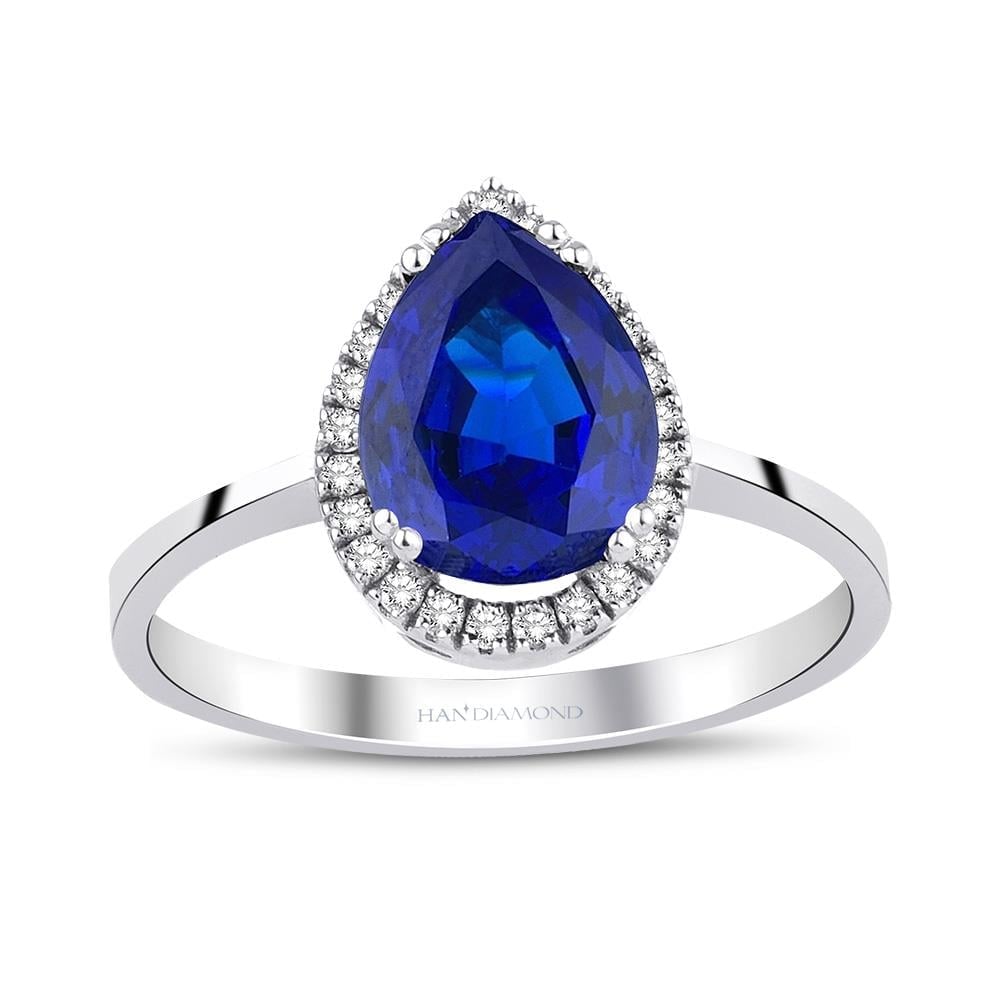2.43 Karat Pırlanta Safir Yüzük