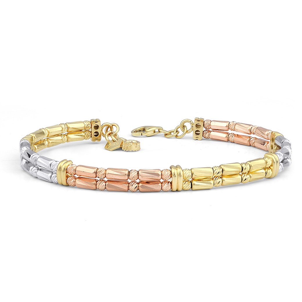 3 Renkli Altın Bilezik3 Renkli Altın Bilezik Modelleri | Genolajewelry.com