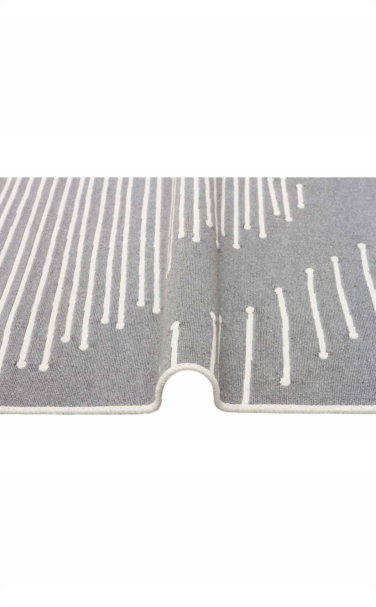 ARYA AR 15 GREY  Yıkanabilir Çift Taraflı Modern Desenli Dokuma Kilim