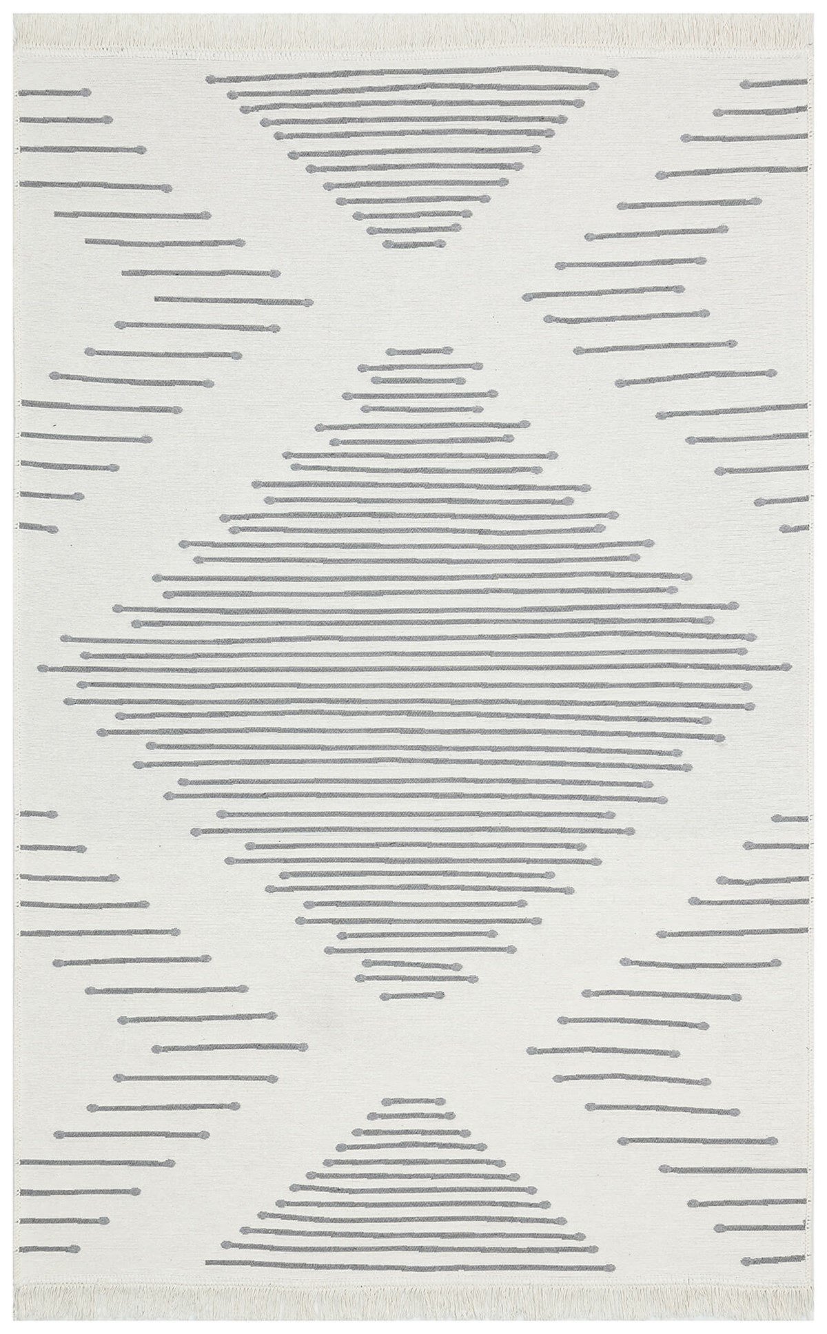 ARYA AR 15 GREY  Yıkanabilir Çift Taraflı Modern Desenli Dokuma Kilim