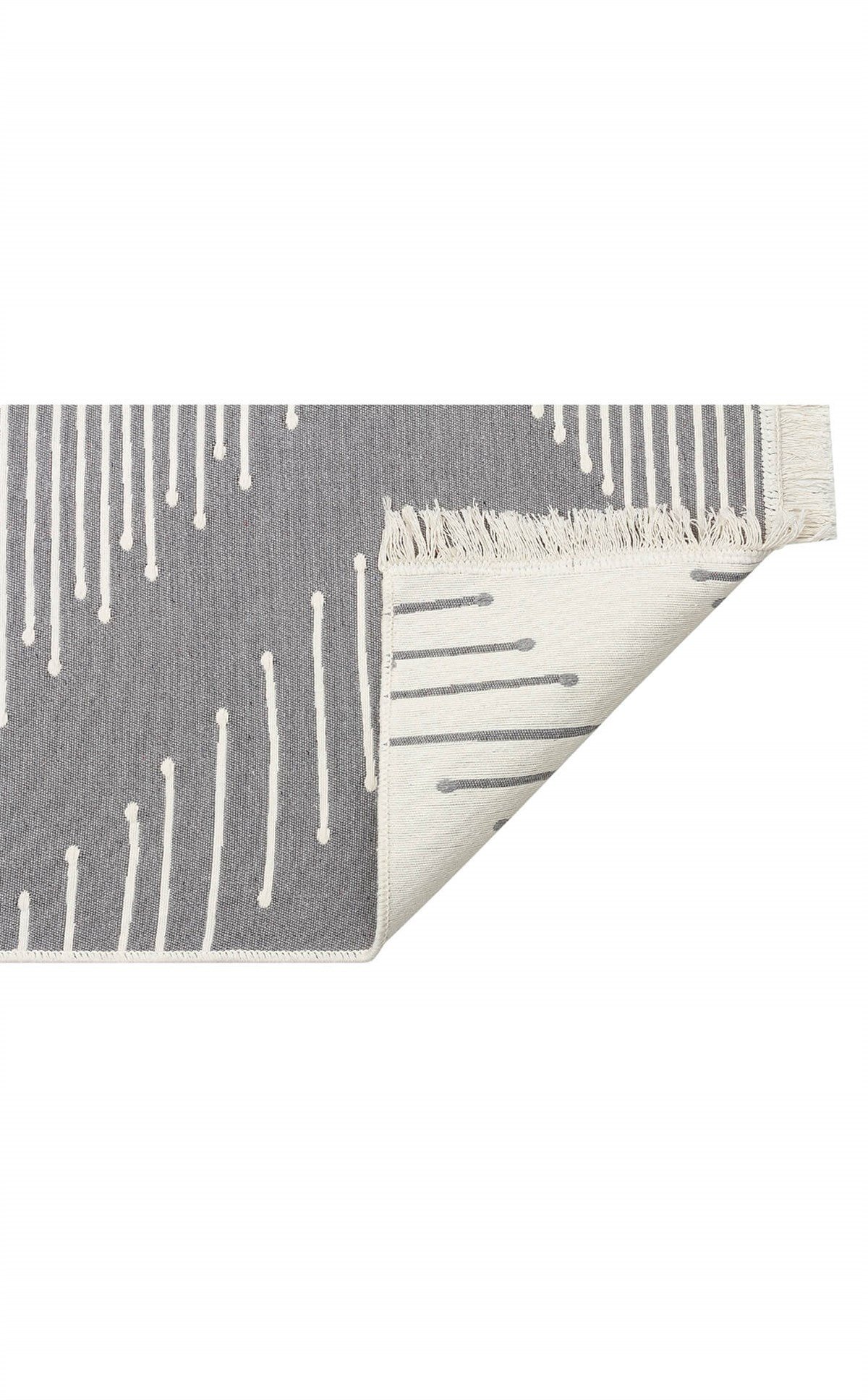 ARYA AR 15 GREY  Yıkanabilir Çift Taraflı Modern Desenli Dokuma Kilim