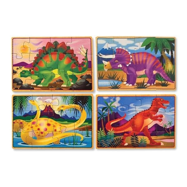 Ahşap 12x4 Yapboz Seti - Dinozorlar | Melissa Doug 3+ Yaş