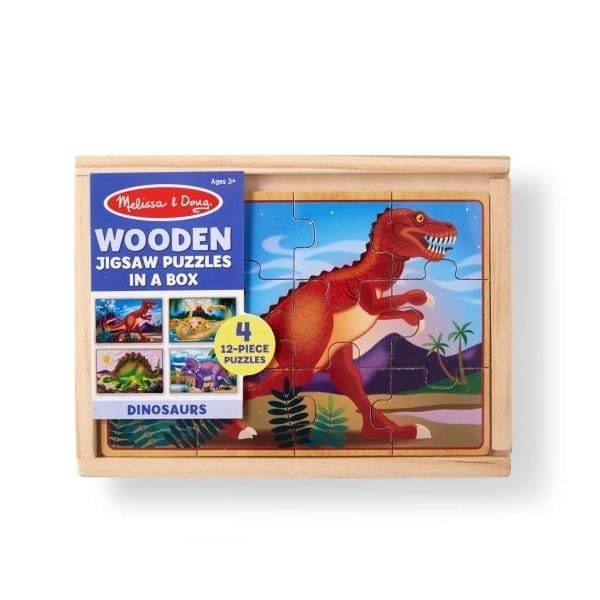 Ahşap 12x4 Yapboz Seti - Dinozorlar | Melissa Doug 3+ Yaş
