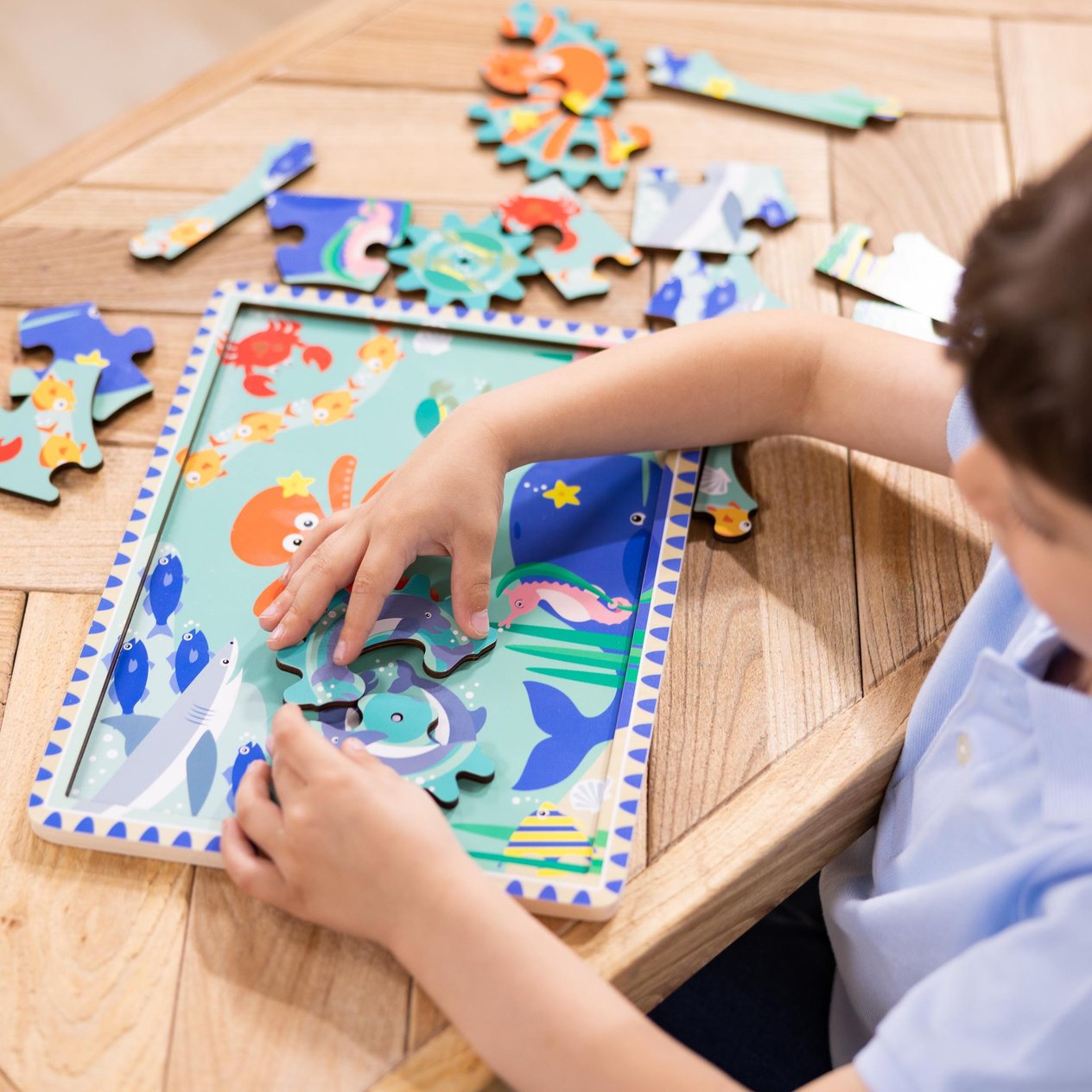 Ahşap Dişli Yapboz - Denizaltı - 18 parça | Melissa Doug 3+ Yaş