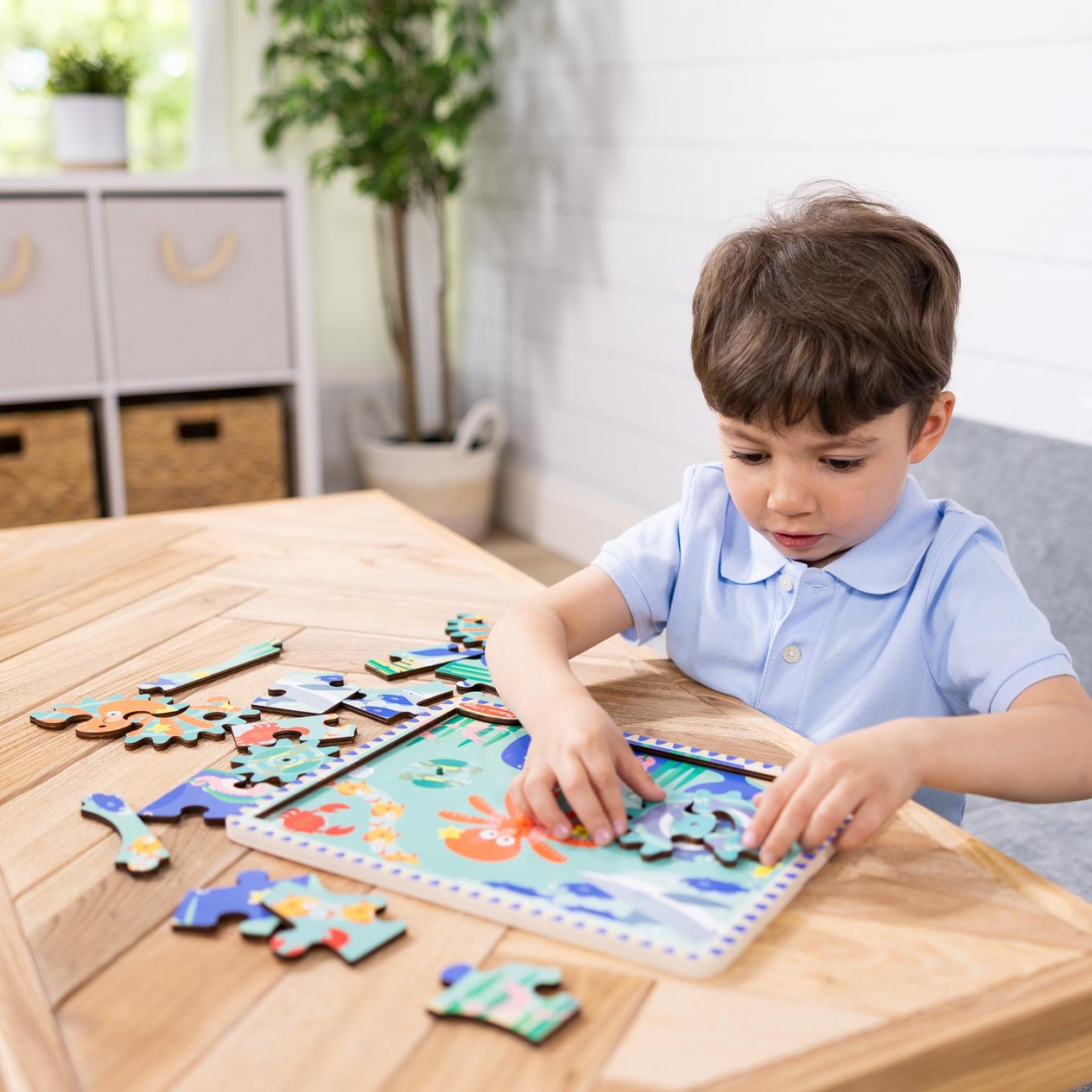 Ahşap Dişli Yapboz - Denizaltı - 18 parça | Melissa Doug 3+ Yaş