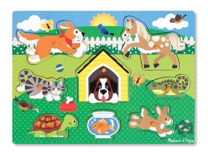 Ahşap Tutmalı Yapboz-Evcil Hayvanlar | Melissa Doug 2+ Yaş