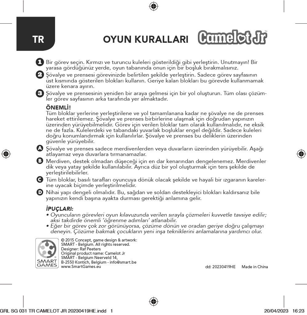 Camelot Jr SmartGames | 4+ Yaş