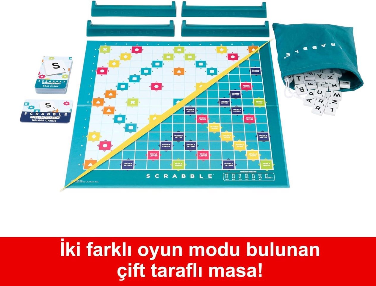 Scrabble Orijinal İkisi Bir Arada Türkçe | Mattel Orijinal
