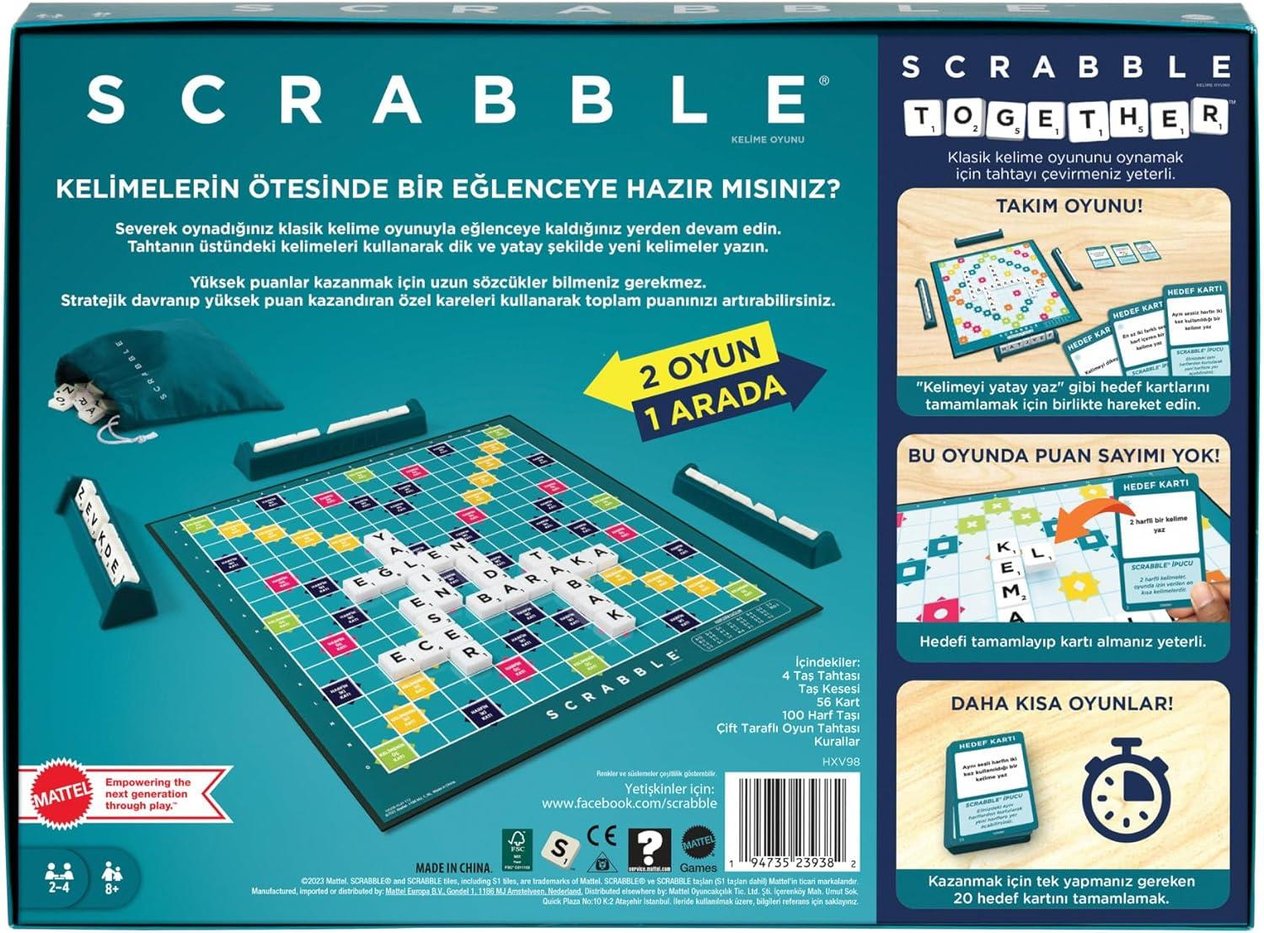 Scrabble Orijinal İkisi Bir Arada Türkçe | Mattel Orijinal
