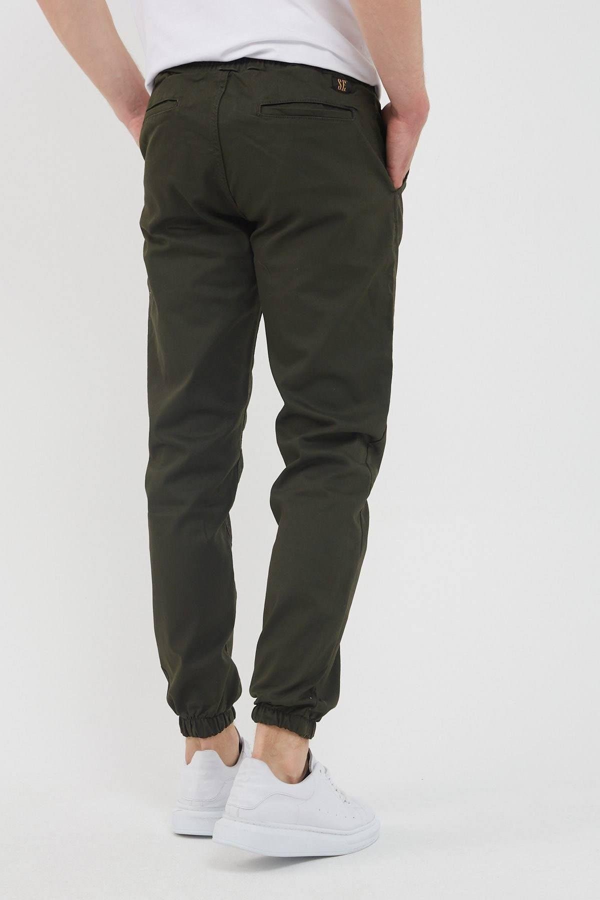 TARZ COOLPantolonXPNT001Erkek Haki Bel Paça Lastikli Jogger Pantolon