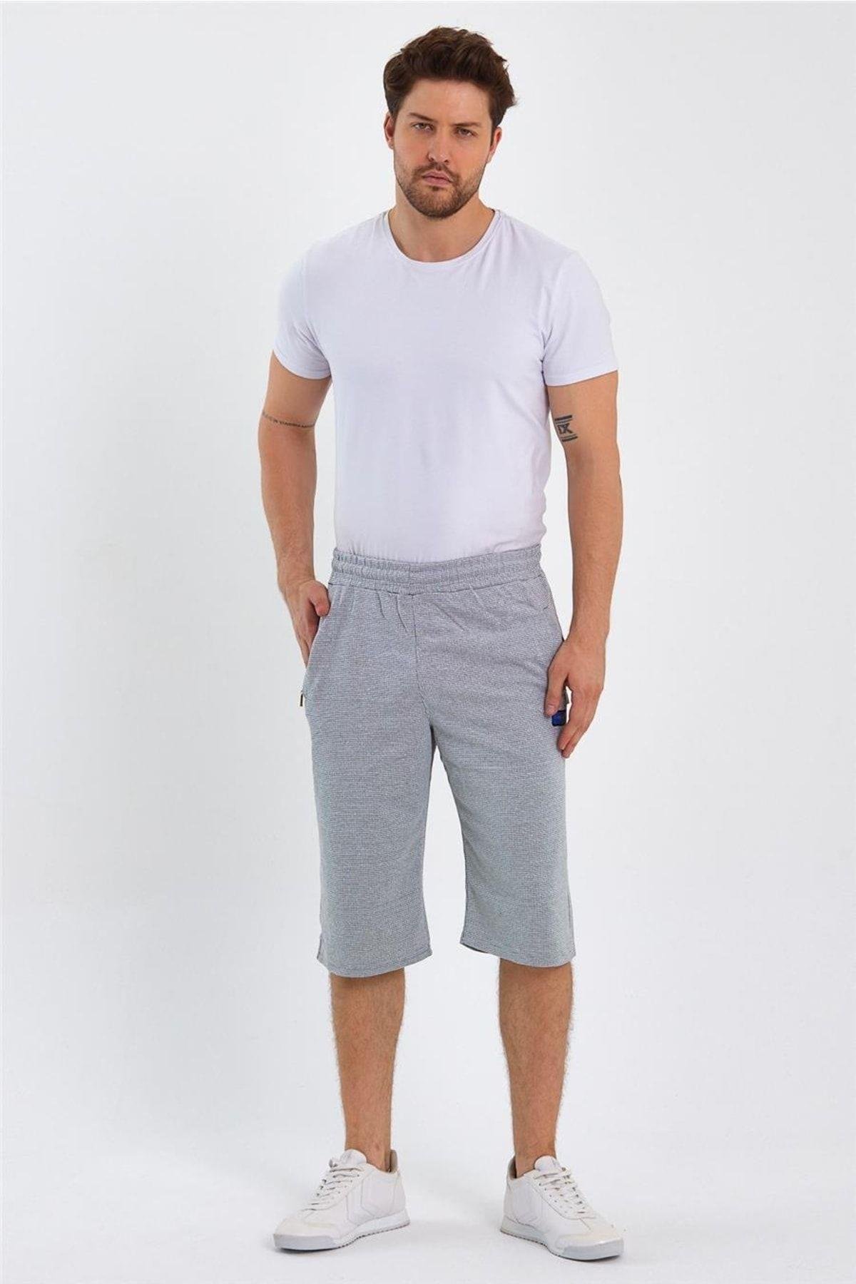 TARZ COOLŞort & BermudaCTSRT001Erkek Gri-kırmızı Regular/normal Kesim Orta Boy Şort-ctsrt01r02s