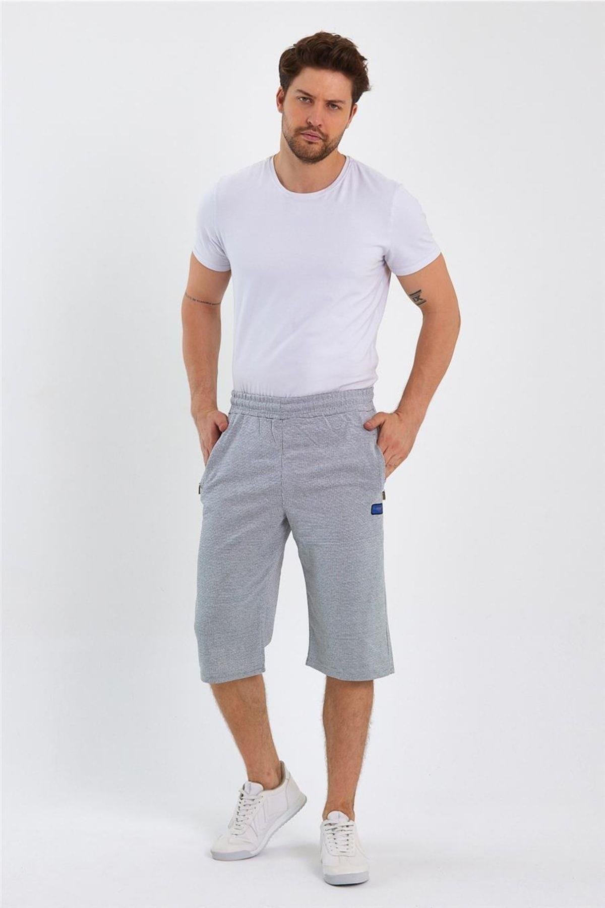 TARZ COOLŞort & BermudaCTSRT001Erkek Gri-kırmızı Regular/normal Kesim Orta Boy Şort-ctsrt01r02s
