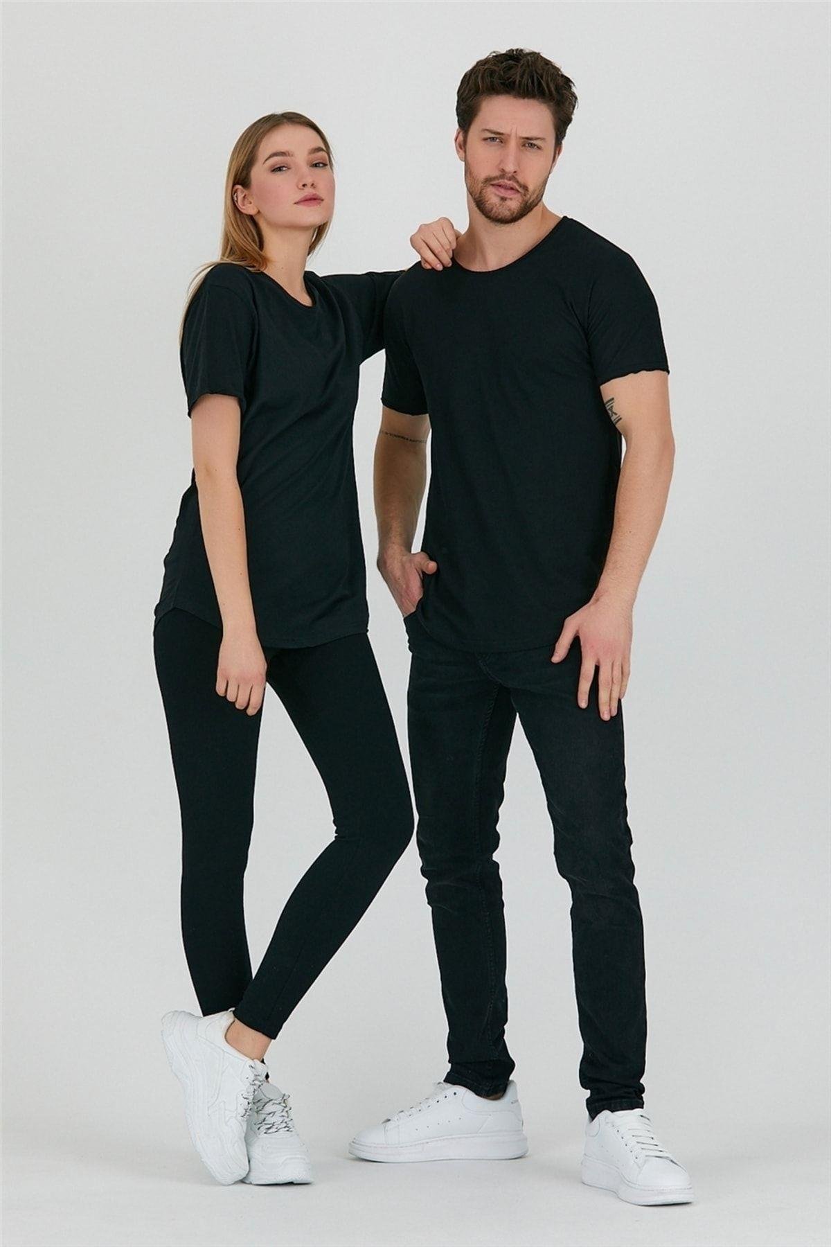 TARZ COOLT-ShirtTCPS001R2500Siyah Unisex Pis Yaka Salaş T-shirt-tcps001r2500s