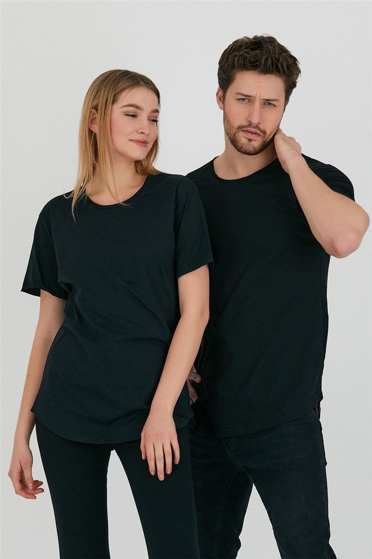 TARZ COOLT-ShirtTCPS001R2500Siyah Unisex Pis Yaka Salaş T-shirt-tcps001r2500s