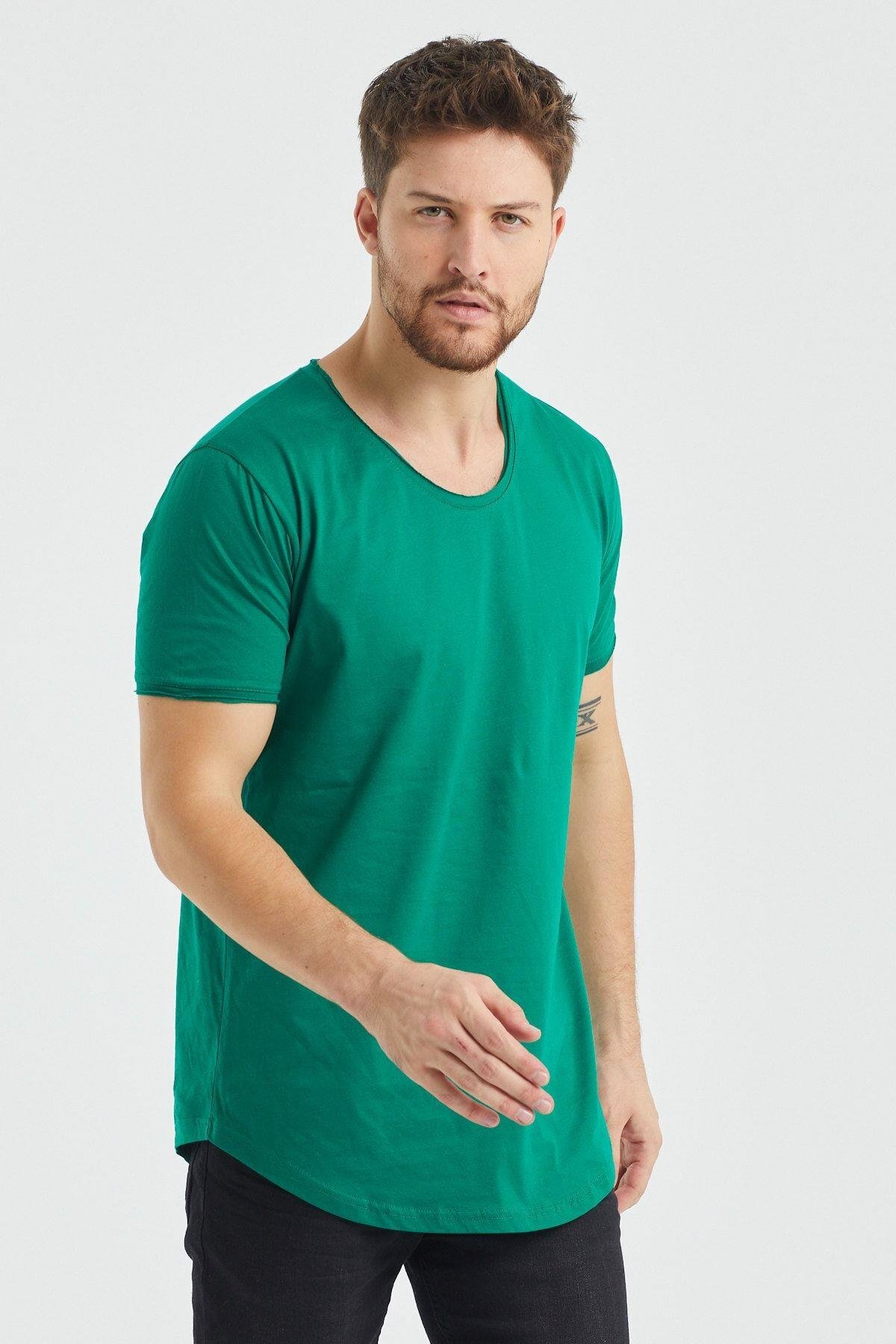 TARZ COOLT-ShirtTCPSErkek Yeşil Salaş T-Shirt Tcpsr10s
