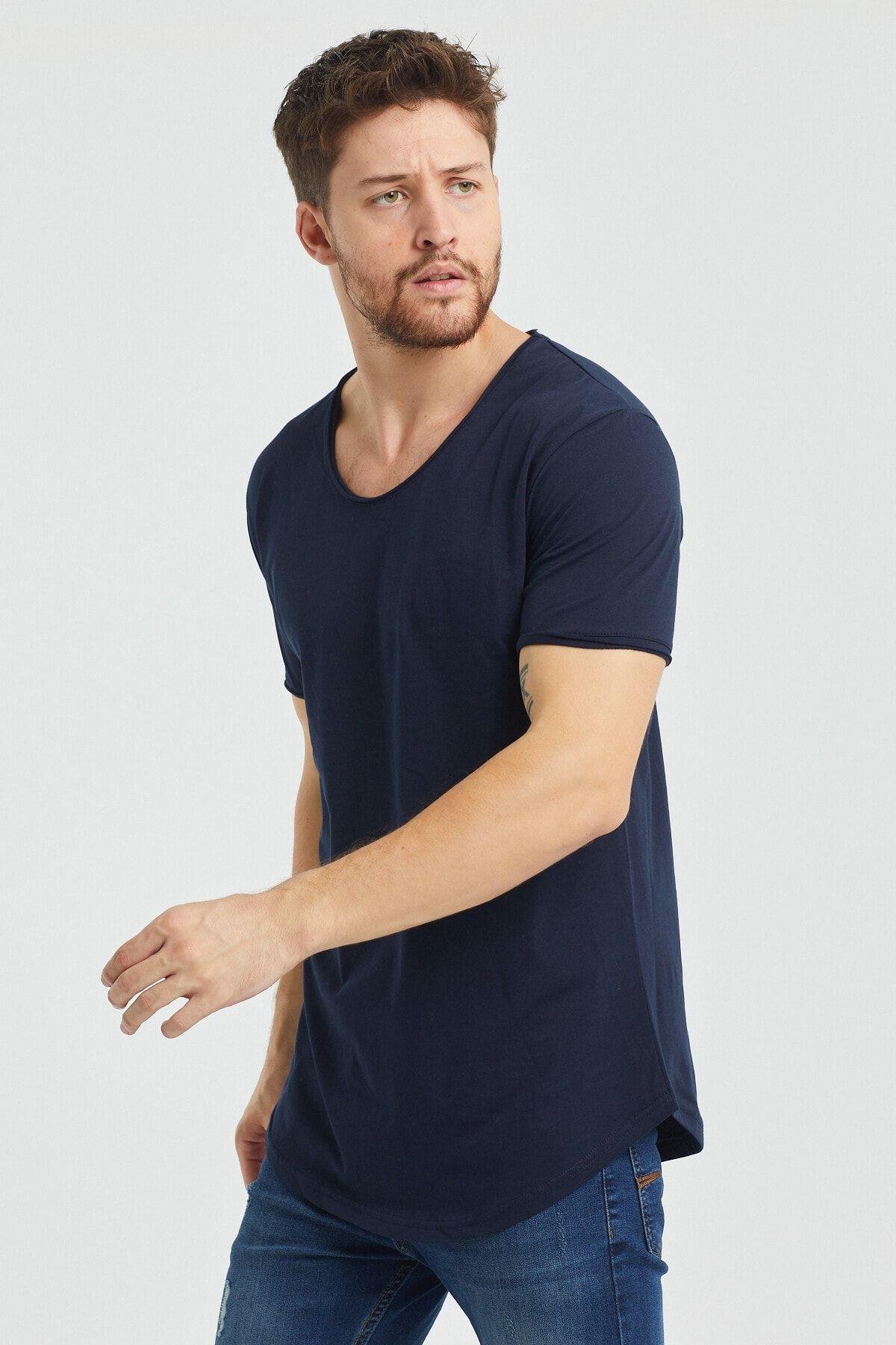 TARZ COOLT-ShirtTCPSLacivert Pis Yaka Salaş T-shirt- Tcpsr13s