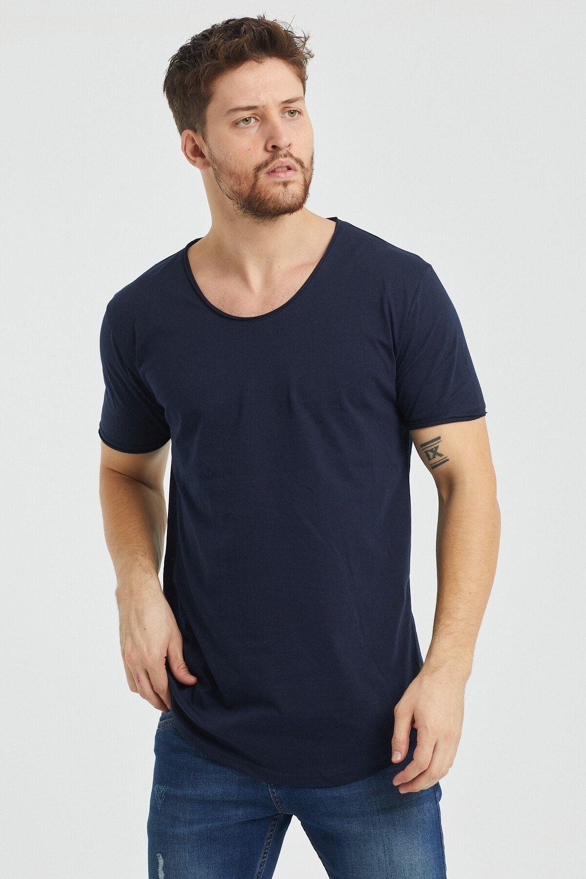 TARZ COOLT-ShirtTCPSLacivert Pis Yaka Salaş T-shirt- Tcpsr13s