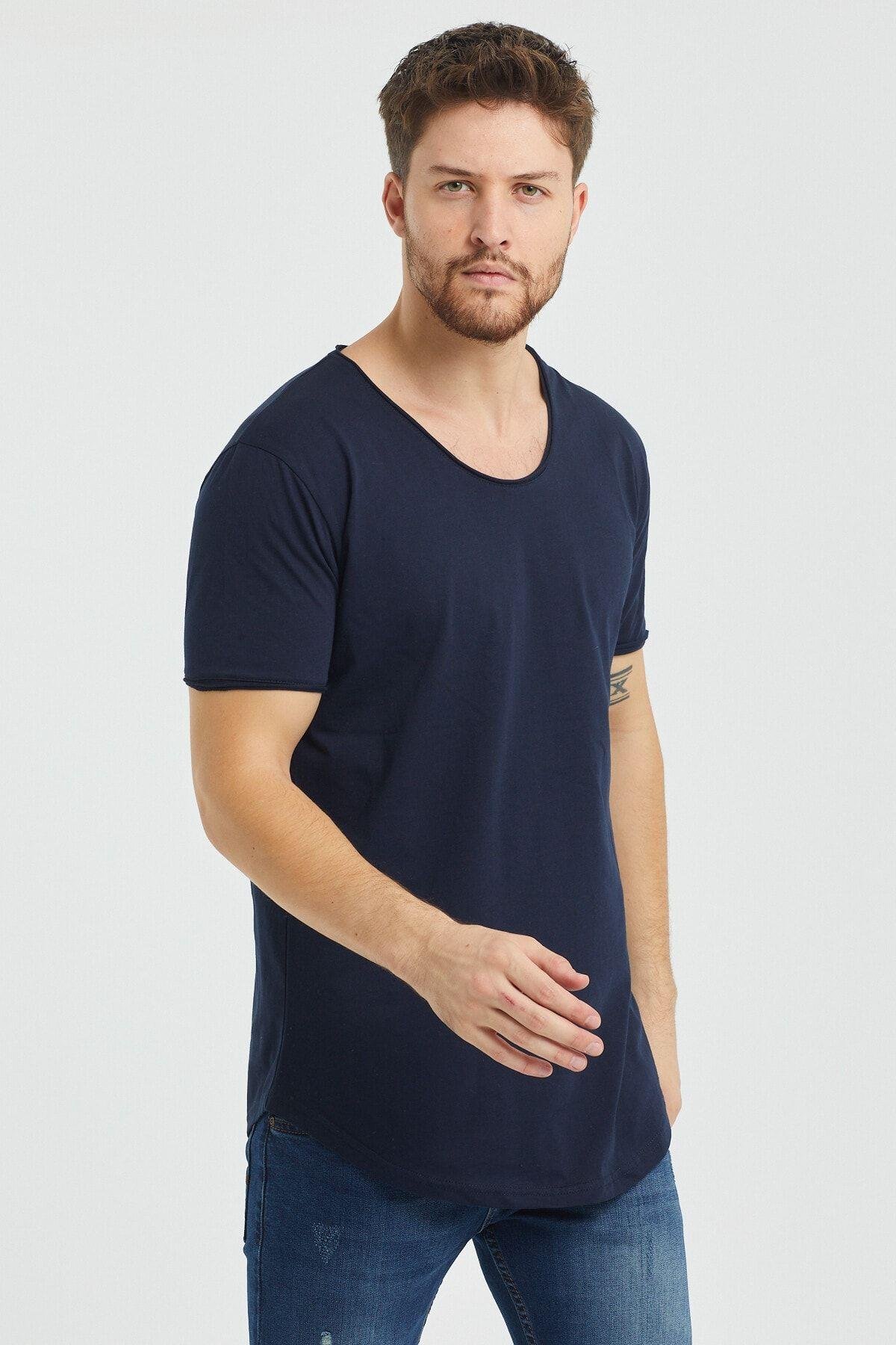 TARZ COOLT-ShirtTCPSLacivert Pis Yaka Salaş T-shirt- Tcpsr13s