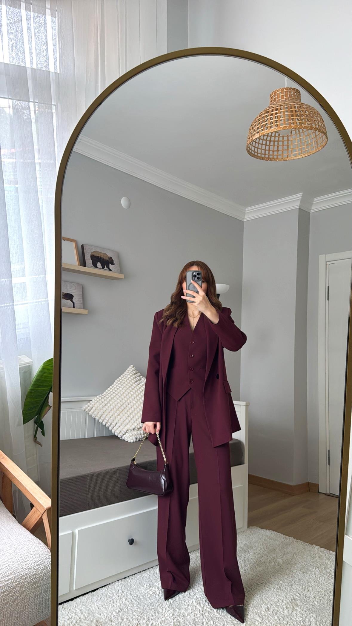 Blazer Ceket Bordo