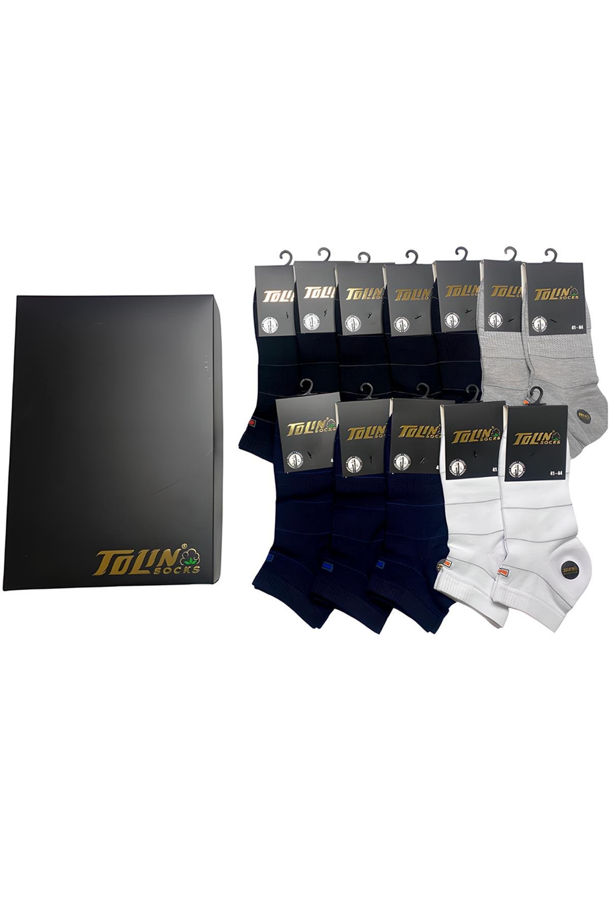 Erkek 12 li Bambu Patik Çorap Seti 10505