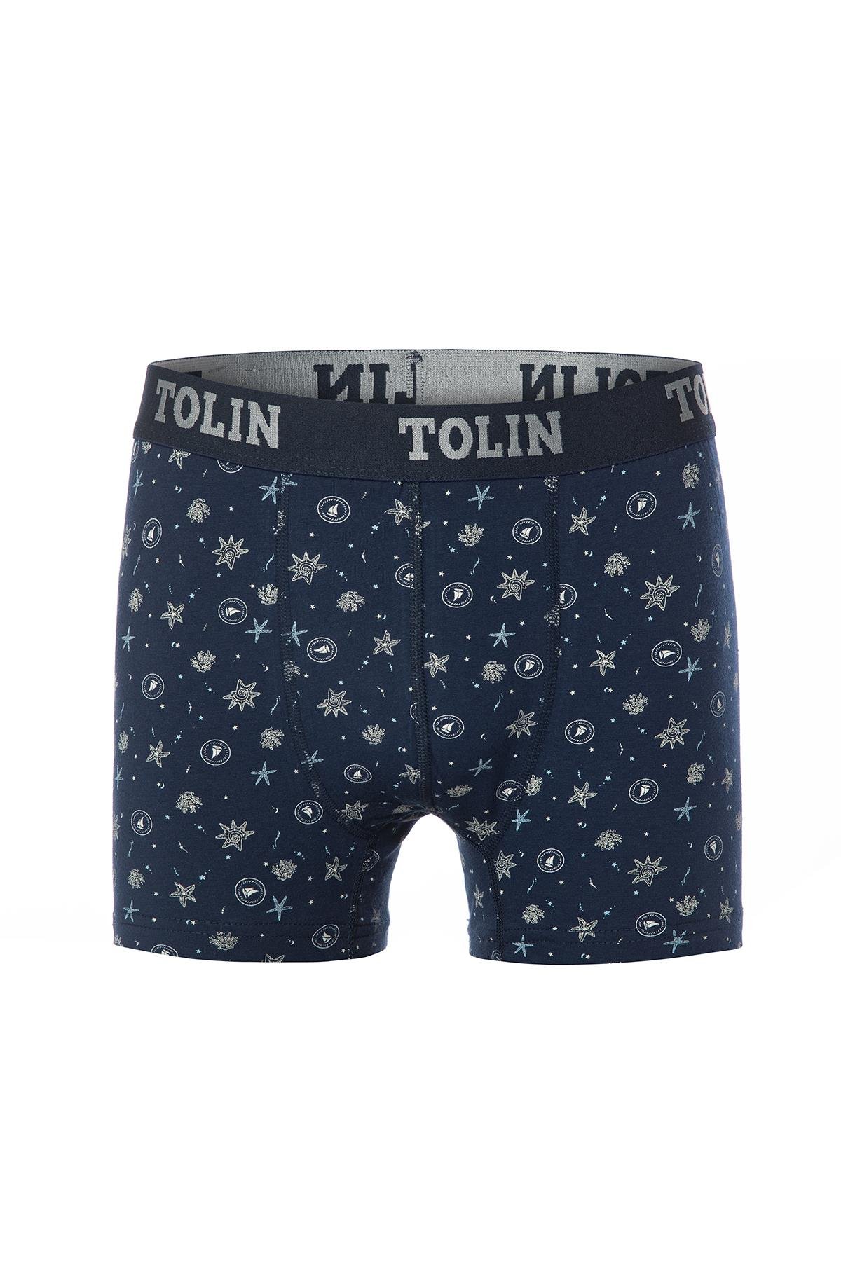 Erkek 6 lı Süprem Pamuklu Likralı Renkli Boxer Seti 4147