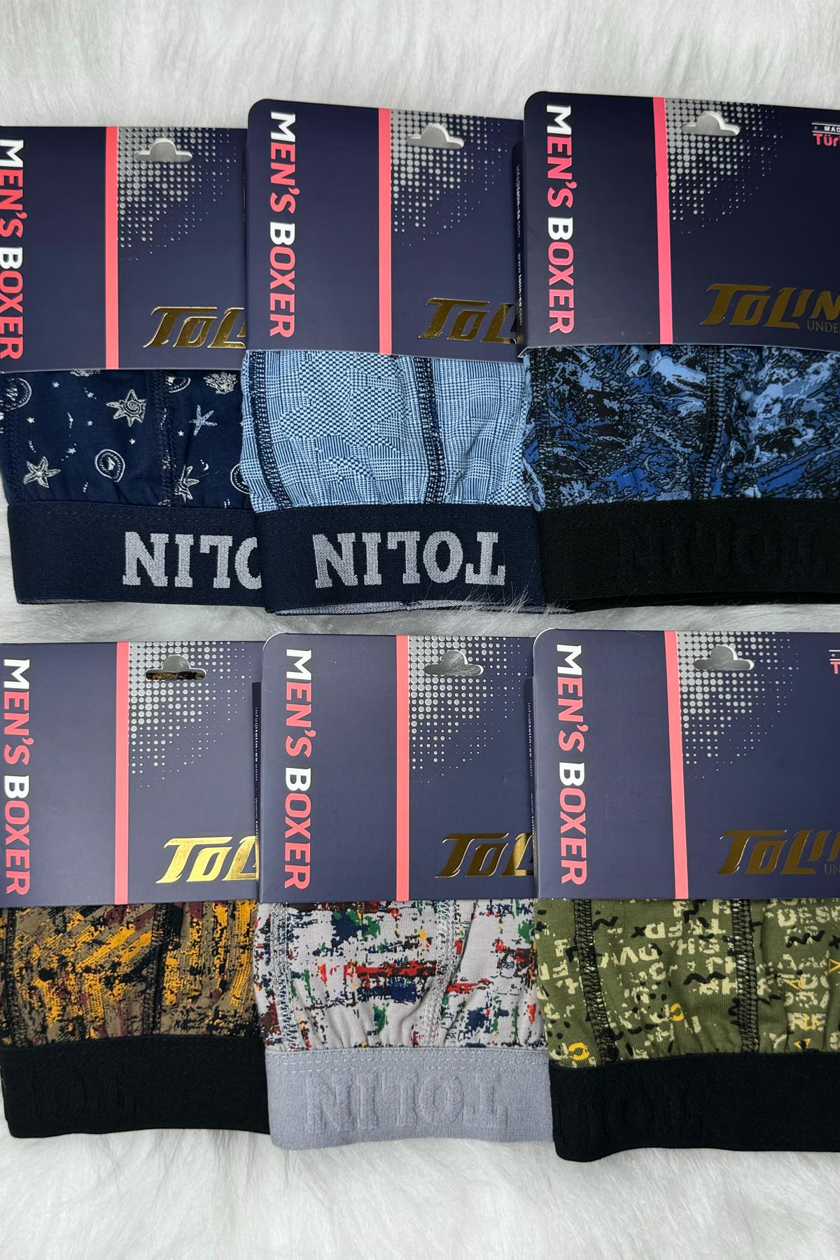 Erkek 6 lı Süprem Pamuklu Likralı Renkli Boxer Seti 4147