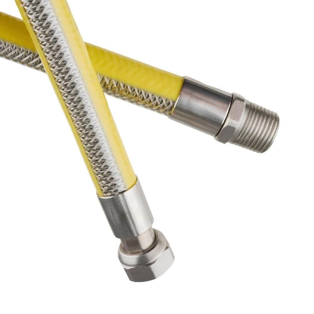 Gaz Flex ve Hortumaları-Diğer-100 cm Doğalgaz Flexi Ocak Bağlantı Hortumu 1/2x1/2-flex-15100