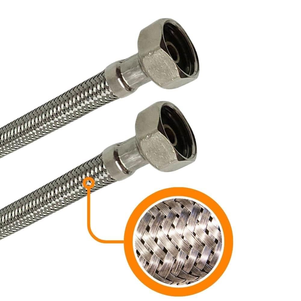 Su Flex Hortumları-Diğer-1/2x1/2-20 cm Su Bağlantı Flex Hortumu-sf-1212020