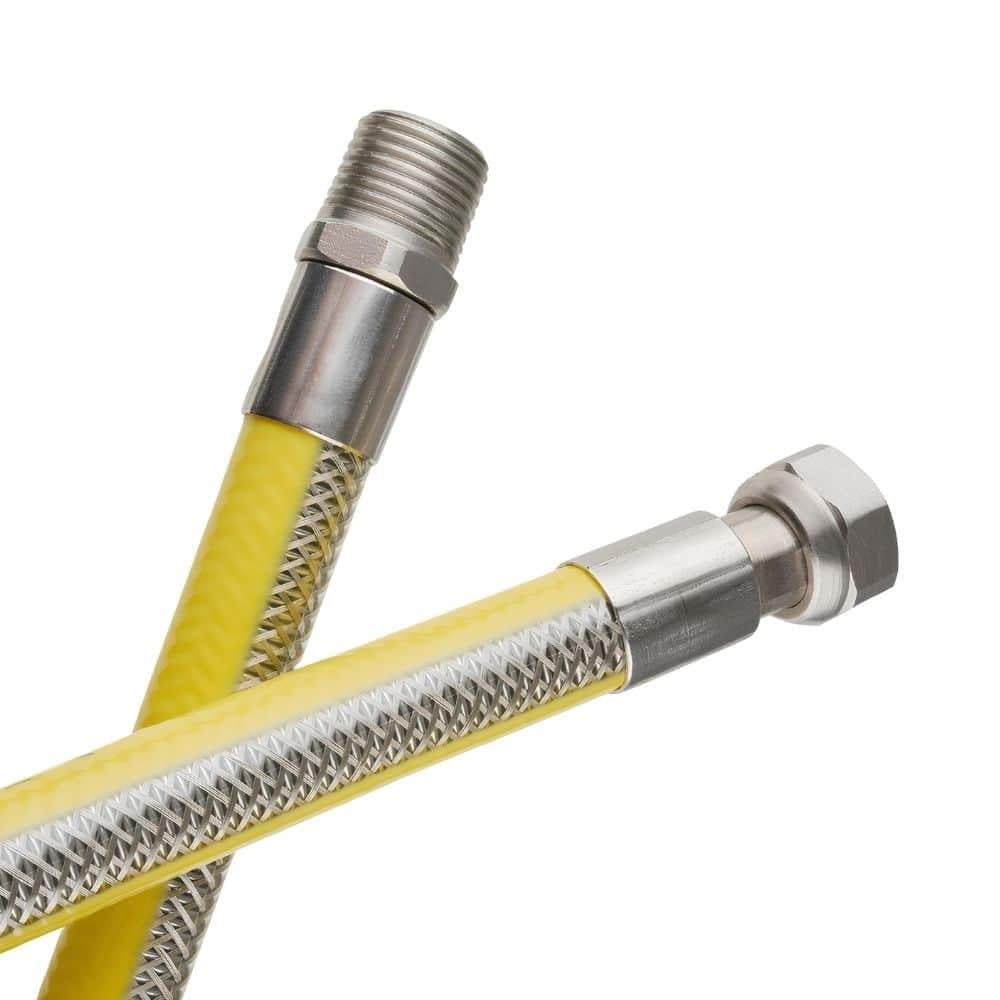 Gaz Flex ve Hortumaları-Diğer-50 cm Doğalgaz Flexi Ocak Bağlantı Hortumu 1/2x1/2-flex-15050