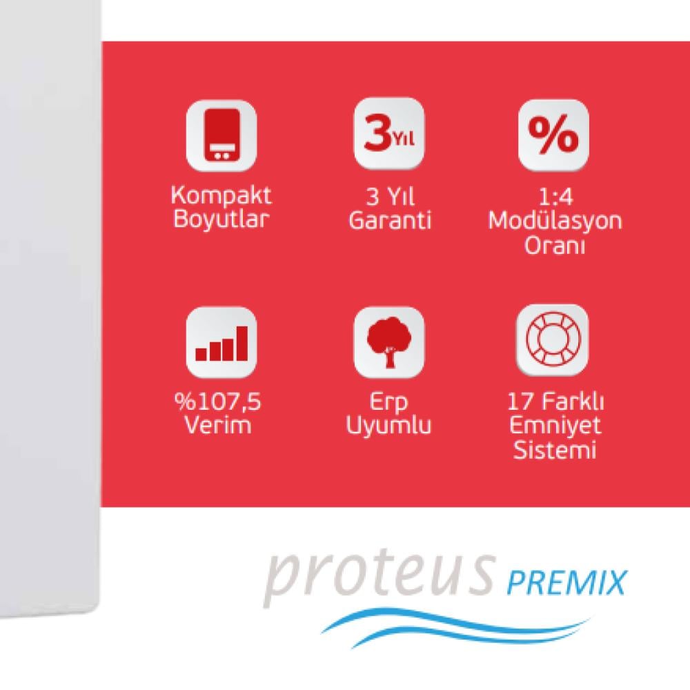Eca Proteus Premix 24 kw HM ErP - (Tam Yoğuşmalı Kombi)-ECAKOMBİ15