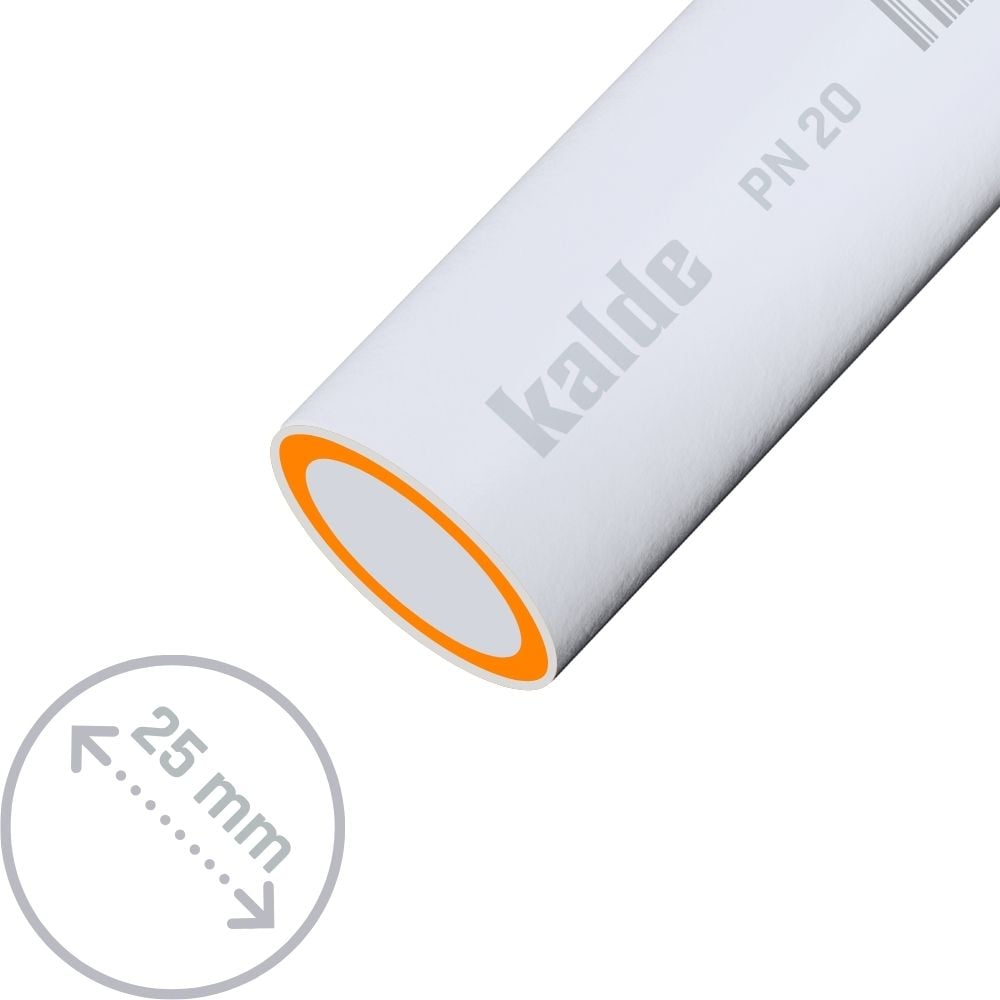 Plastik Fittings-Kalde-Kalde Kompozit  Pprc Plastik Boru 25 mm-klpkb25