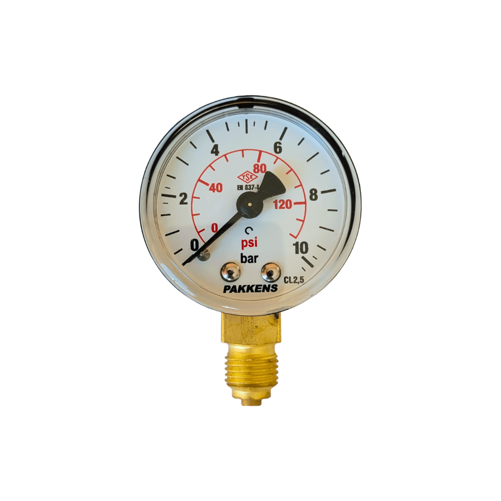 Pakkens Manometre 50 mm 10 bar 1/4