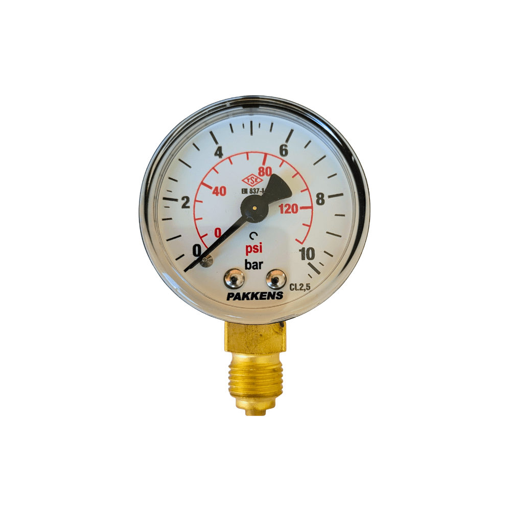 Pakkens Manometre 50 mm 10 bar 1/4