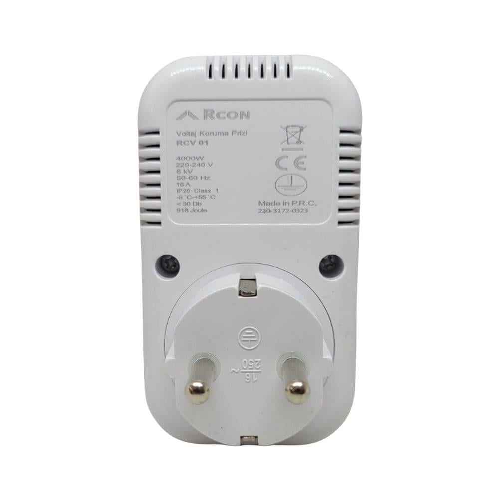Elektrik Emniyet Malzemeleri-Rcon-Rcon RCV01 Akım Korumalı Priz-rcv01