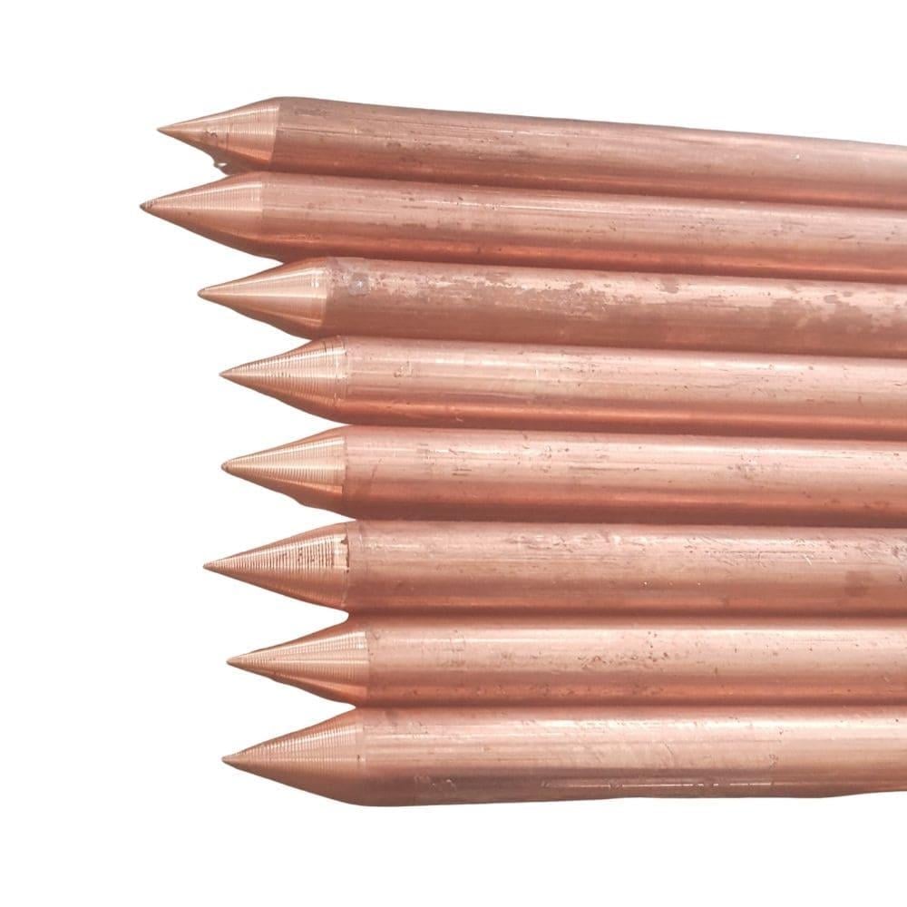Gaz Emniyet Ekipmanları-Diğer-Saf Bakır Topraklama Çubuğu-80 cm 12 mm-Klemens Dahil-Bakırç03