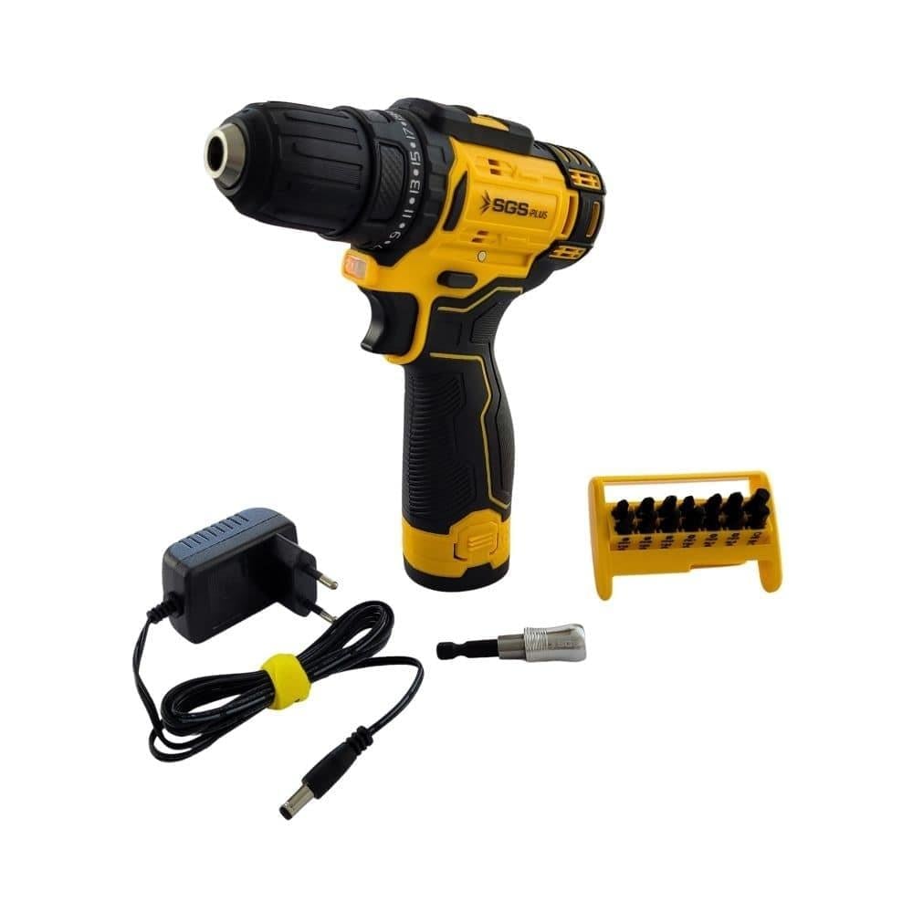 SGS Akülü Vidalama Seti 12 Volt (1x1.5Ah) Özel Kutu ve Bits Uç Seti Hediye