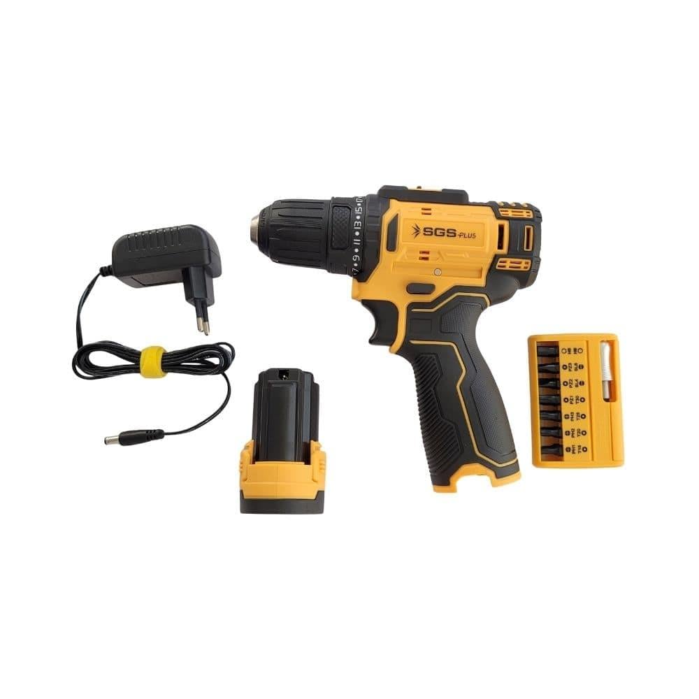 SGS Akülü Vidalama Seti 12 Volt (1x1.5Ah) Özel Kutu ve Bits Uç Seti Hediye