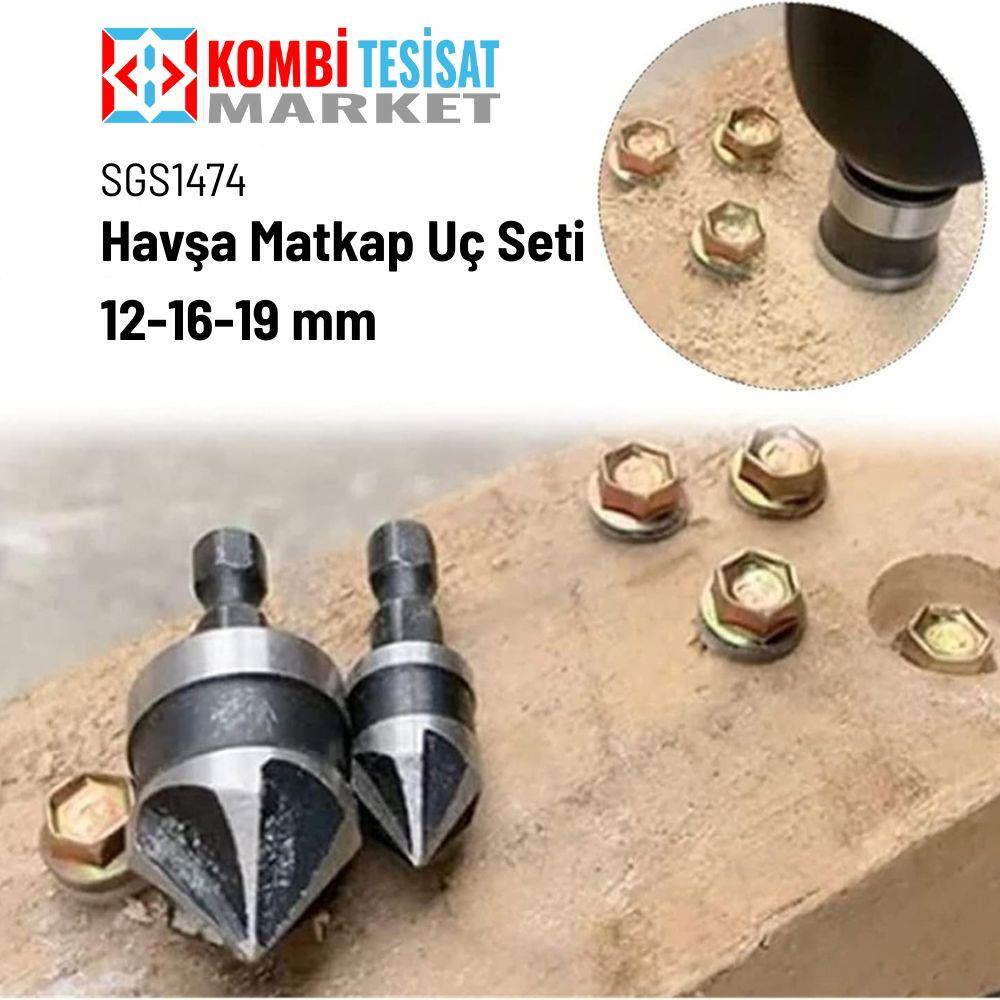 SGS1474-SGS Havşa Matkap Ucu Seti (12mm-16mm-19mm)