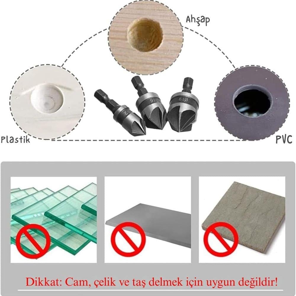SGS1474-SGS Havşa Matkap Ucu Seti (12mm-16mm-19mm)
