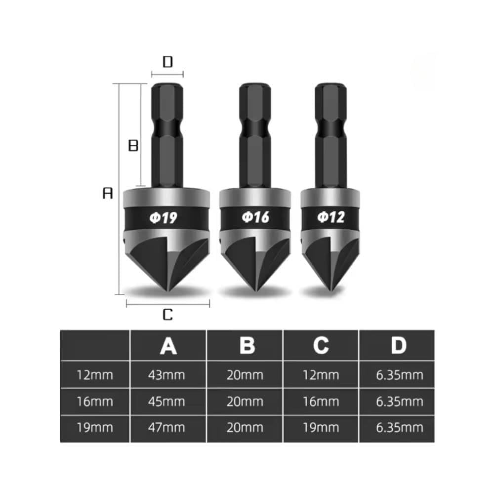 SGS1474-SGS Havşa Matkap Ucu Seti (12mm-16mm-19mm)